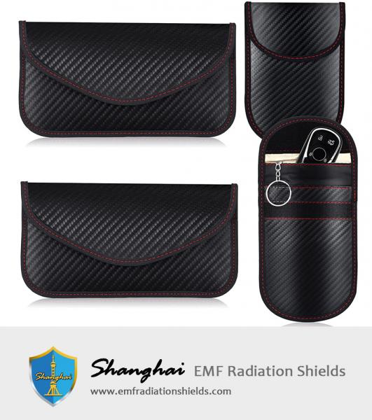 Bolsas para llavero de coche Protector de jaula de Faraday Carcasas de bloqueo de señal RFID para coche Bolsa antirrobo para llavero