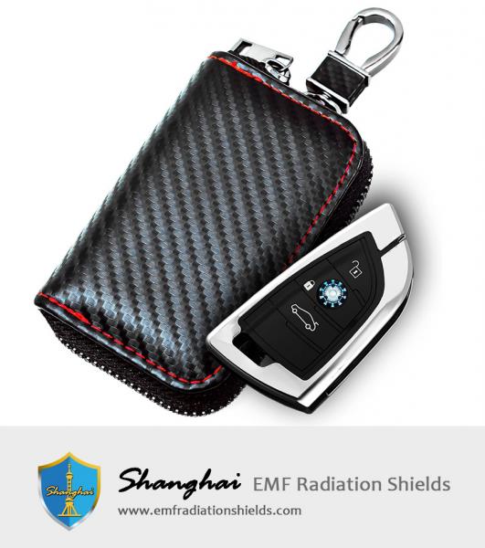 Faraday Tasche für Schlüsselanhänger, Autoschlüsseletui aus Aluminium mit RFID-Signalblockierung, Anti-Diebstahl-Tasche