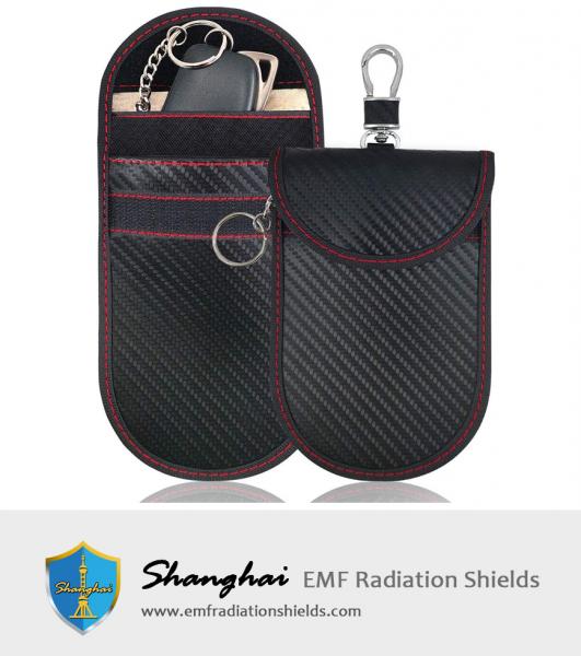 Bolsa Faraday para chaveiro com bloqueio de sinal atualizado, bolsa protetora RFID para chaveiro