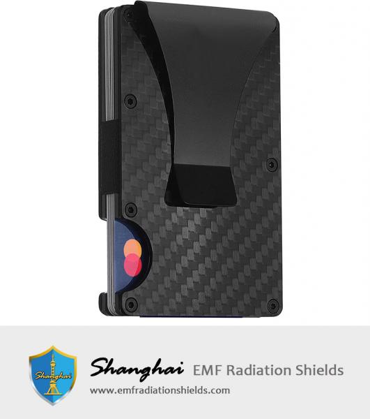 남성용 RFID 탄소 섬유 지갑 알루미늄 금속 머니 클립 지갑