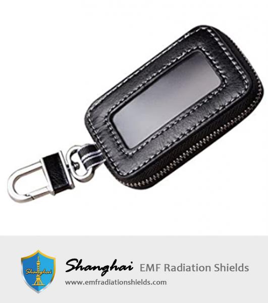 Universal Vehicle Smart Key Case Remote Fob Case Leather Car Key Holder Keychain Ring Case Bag
